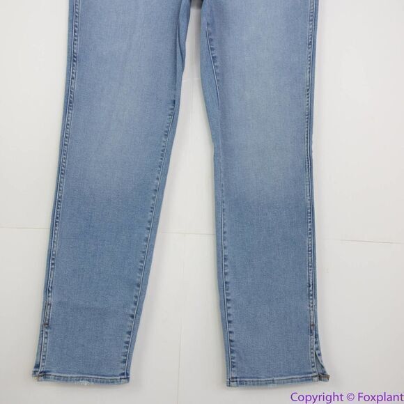 NEW High-Rise Slim Straight‎ Jeans in Stillwood Wash: Slit-Hem Edition, 29 - Picture 5 of 15